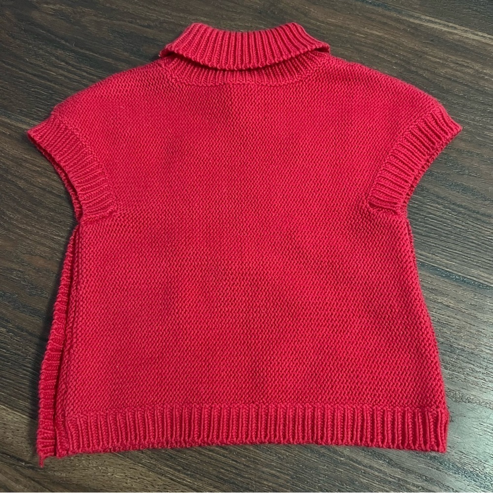 Gymboree Winter Cheer Red Bubble And Cable Sweater 3-6 Months Baby Girl - Picture 2 of 4